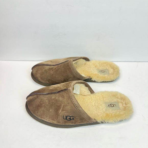 UGG Australia Classic Scuff Shearling Men’s Size 9 Slippers Brown Fur Lined 5776 main image 8